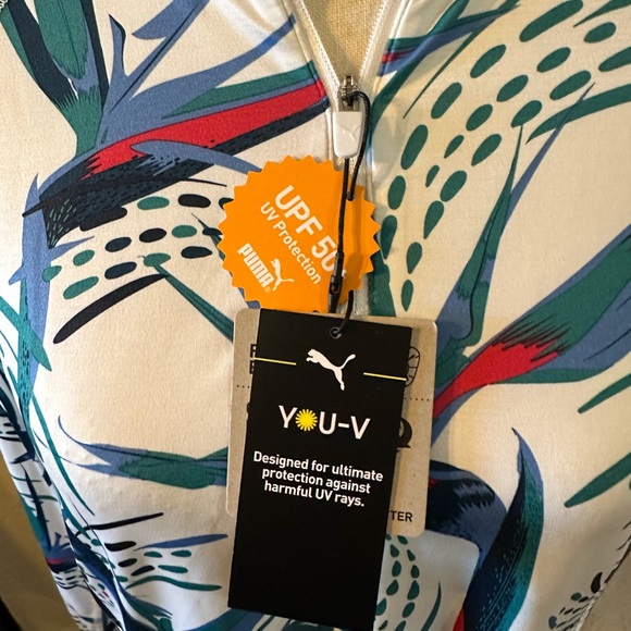 PUMA Women's YouV Paradise Quarter Zip Golf Pullover NWT Large - Picture 5 of 5